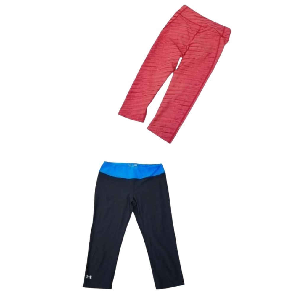 Under Armour Leggings Bundle | Size Small | Pink & Black/Blue | 2-Pack